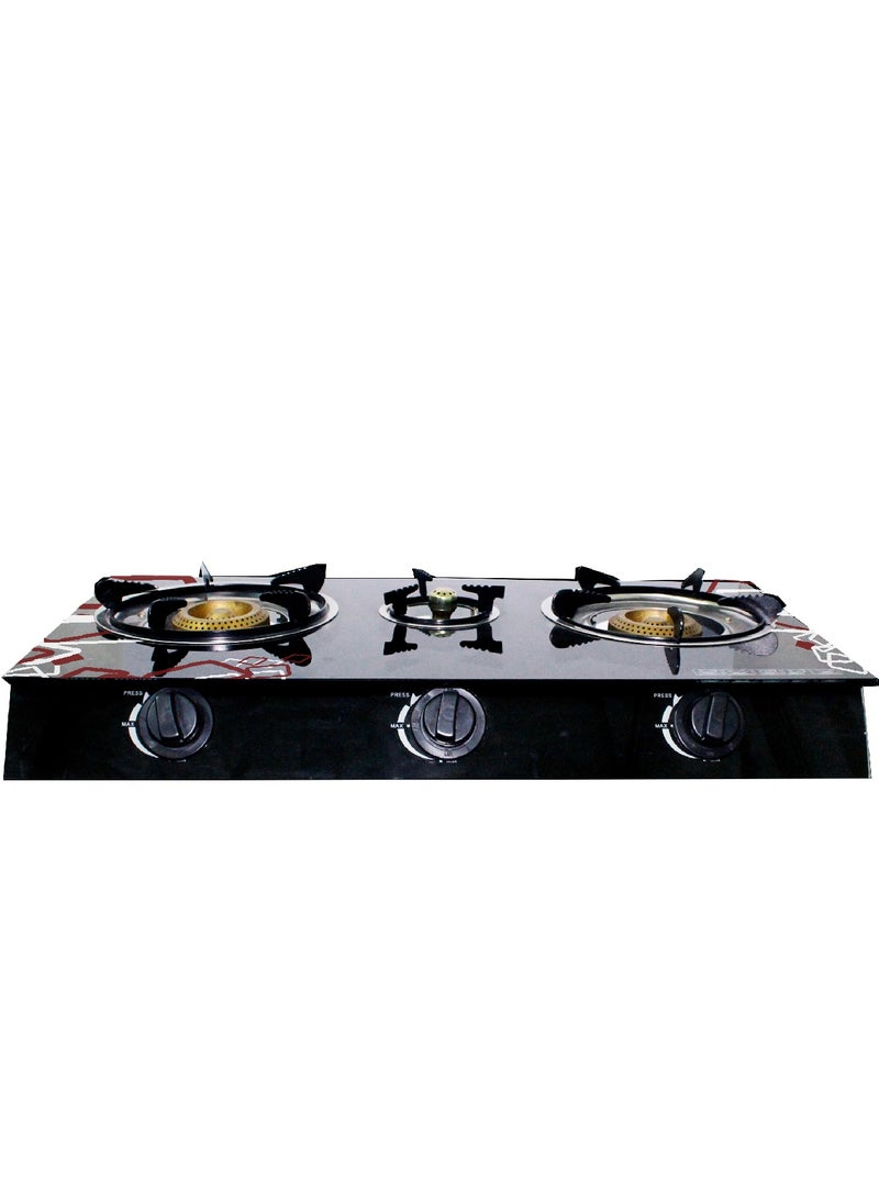 Generic - 3-Burner Glass Top Gas Stove - Image 1