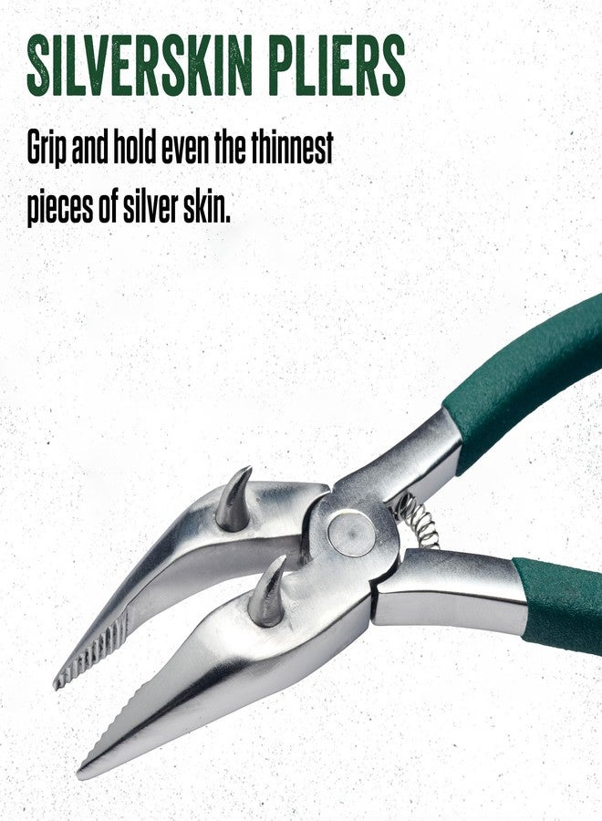 LEM Products SilverSkin Pliers, Pliers for Meat and Game, Stainless Steel, Green - Image 2
