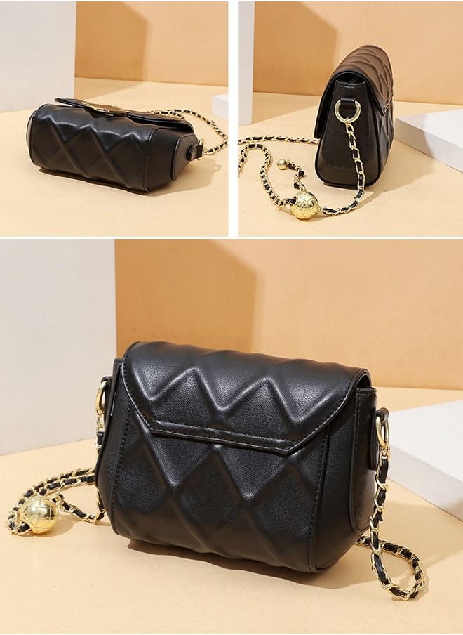 DUNISO - Women Faux Leather Crossbody Bag Shoulder Bag Ladies Designer Satchel Messenger Bag Black - Image 1