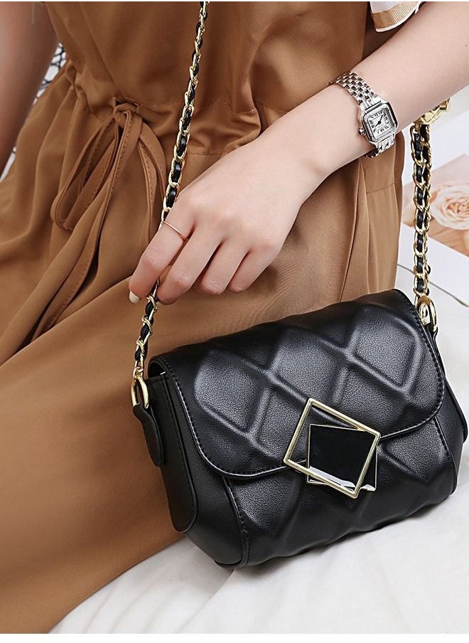 DUNISO - Women Faux Leather Crossbody Bag Shoulder Bag Ladies Designer Satchel Messenger Bag Black - Image 1