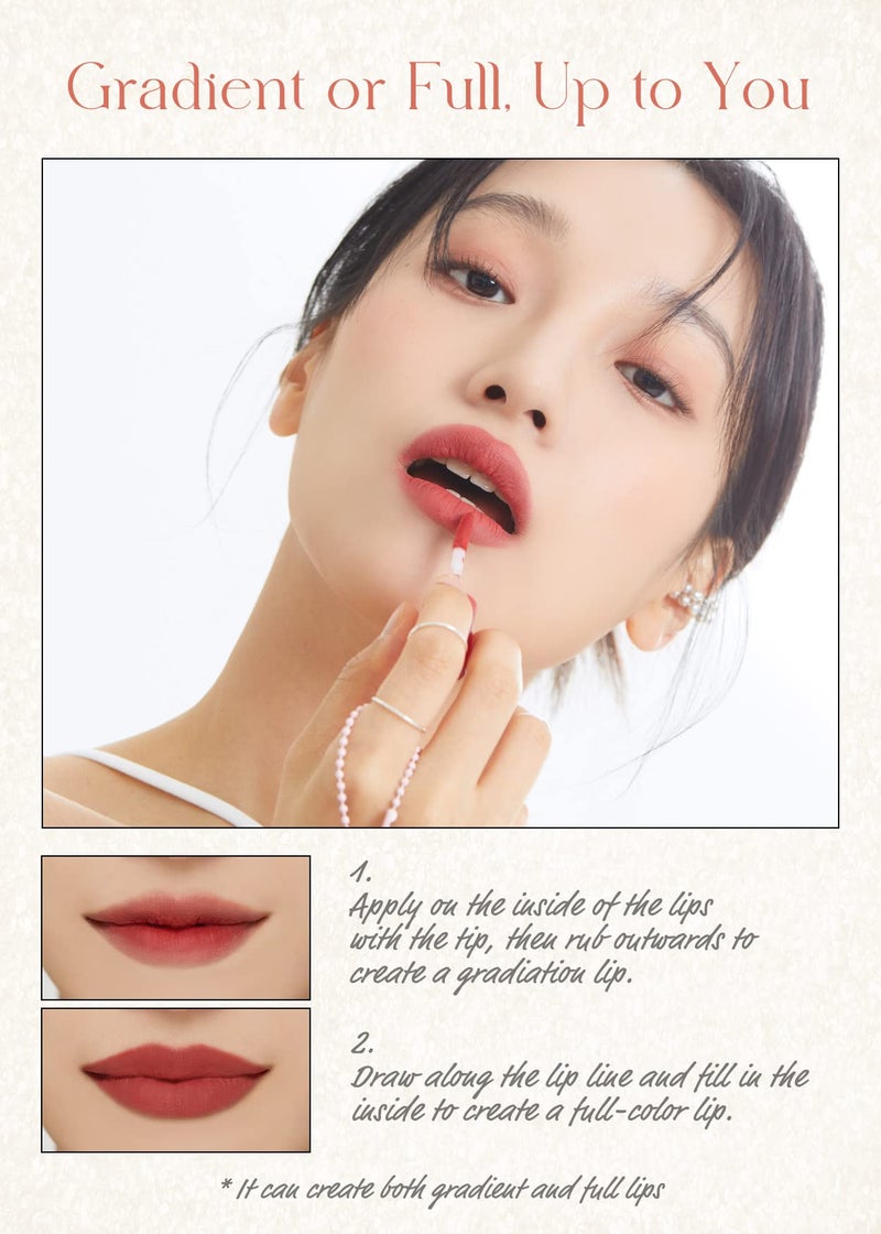 I'M MEME Color Key Ring Velvet Lip Tint - 07 Muted Plum | Long Lasting Lip Stain, Matte Finish, Smooth Texture, Kbeauty, Cute Korean Makeup, Compact, Portable Keychain, Travel-Friendly, Gift, 2.8g - Image 5