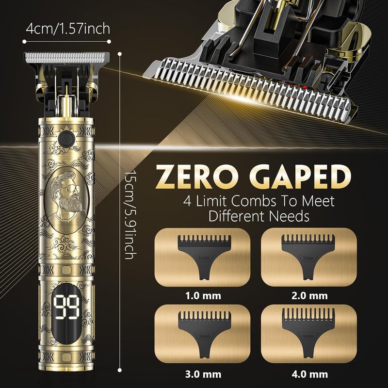 Solati Hair clippers beard trimmer for men, professional cordless hair trimmer t-bladeds outliner grooming baldheaded shaver with 1500mah battery and 180 mins working time gifts for men (#2) - Image 3