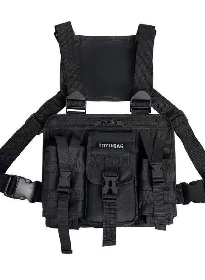 TOYUTPU Multifunctional Cycling Chest Bag with Adjustable Straps Durable Water Resistant Material and Ample Storage for Extra Comfortable Rides - Image 1