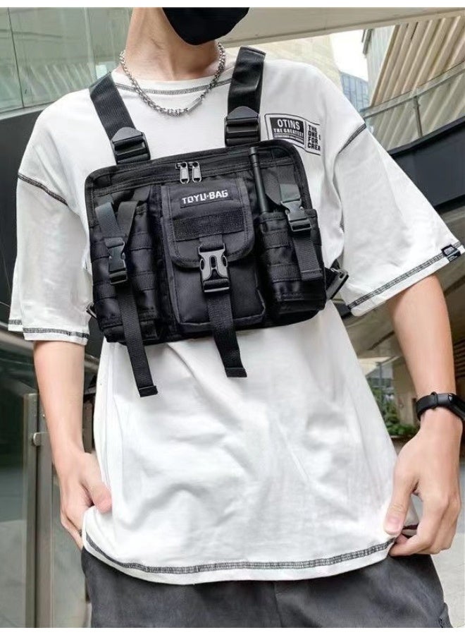 TOYUTPU Multifunctional Cycling Chest Bag with Adjustable Straps Durable Water Resistant Material and Ample Storage for Extra Comfortable Rides - Image 3