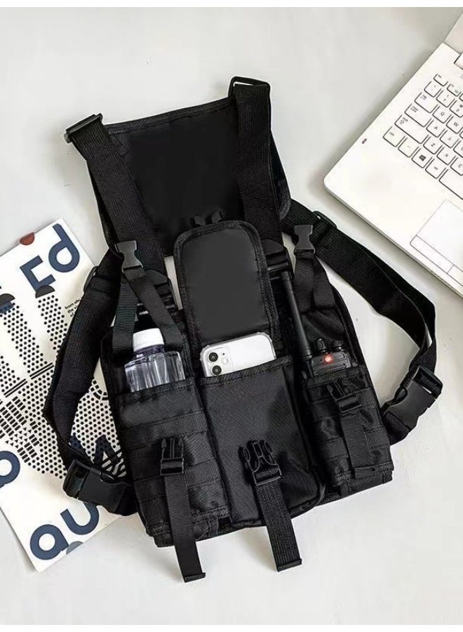 TOYUTPU Multifunctional Cycling Chest Bag with Adjustable Straps Durable Water Resistant Material and Ample Storage for Extra Comfortable Rides - Image 2
