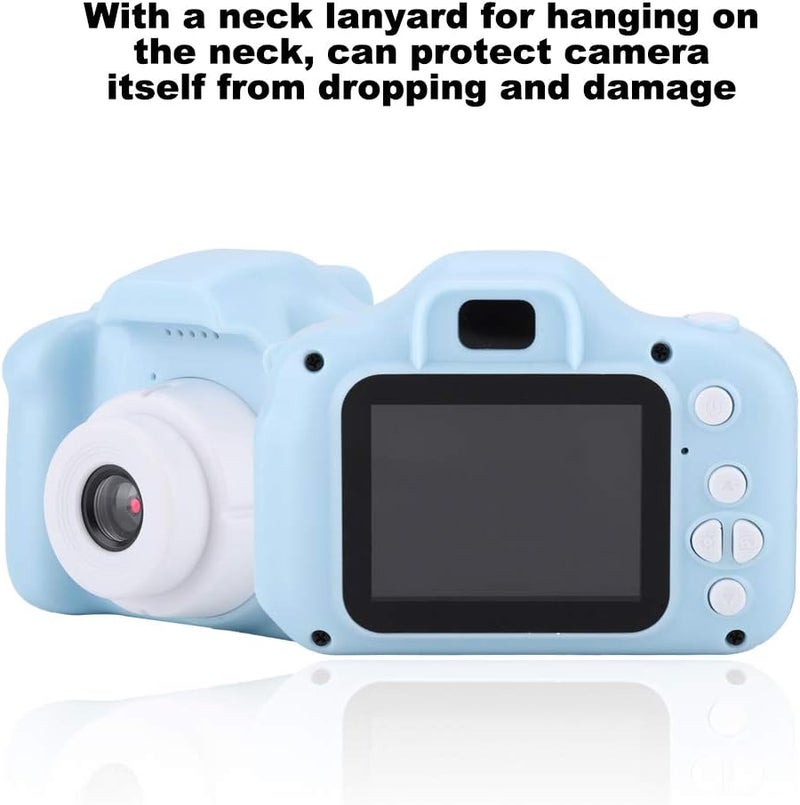 klarako 1080P Kid Camera, 12Mp 32G Memory Card Kid Video Camera, for Children Toys Gifts Girls Birthday Birthday Christmas New Year Gift(Blue) - Image 3