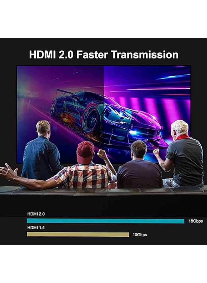 MOWSIL كابل HDMI 4K 2.0 بطول 1 متر، 4K@60Hz HDMI عالي السرعة إلى HDMI فيديو Ultra HD 4K HDMI مضفر متوافق مع MacBook Pro TV Switch Xbox PS5 PC Laptop  - Image 3