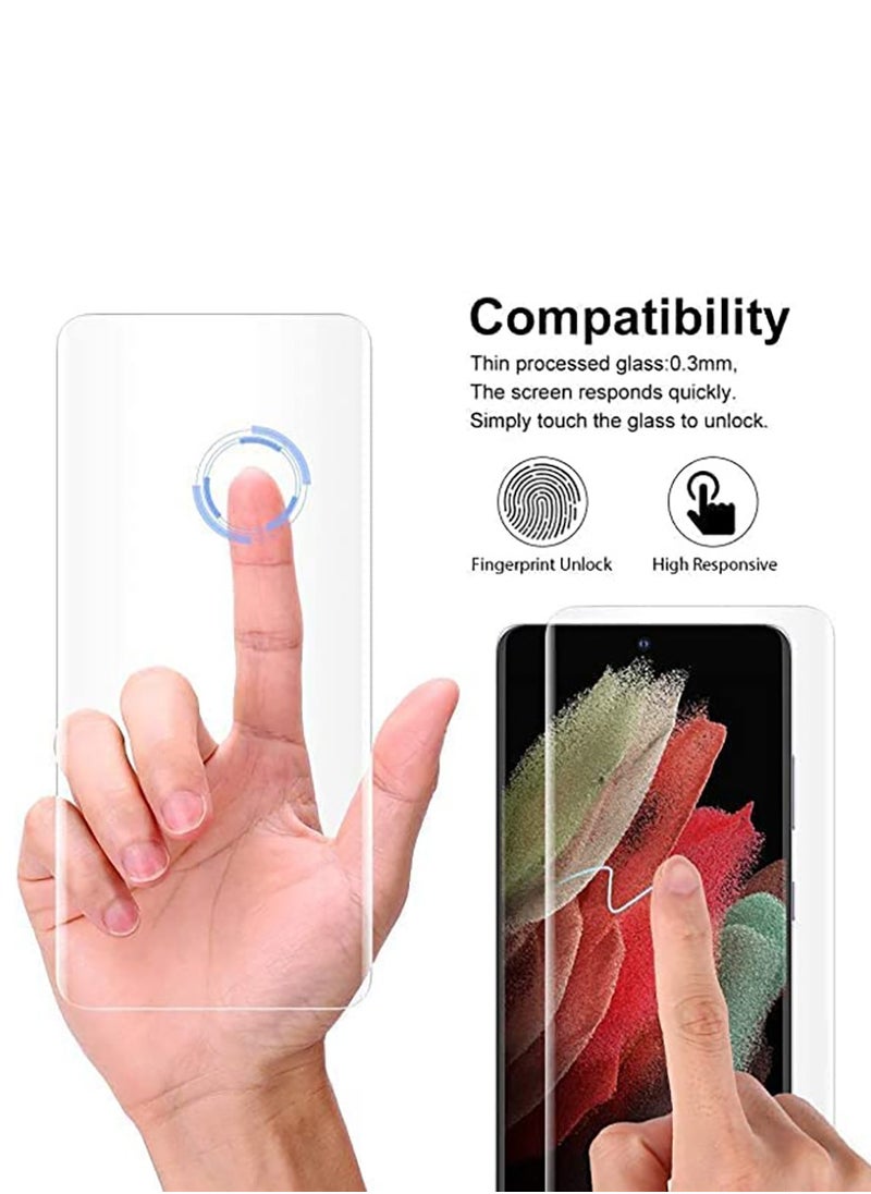 Generic - UV Liquid Glue Full Coverage Tempered Glass Screen Protector For Honor 90 - Clear - Image 1