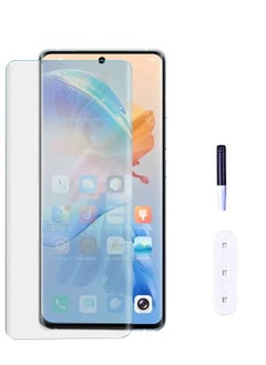 UV Liquid Glue Full Coverage Tempered Glass Screen Protector For Honor 90 - Clear