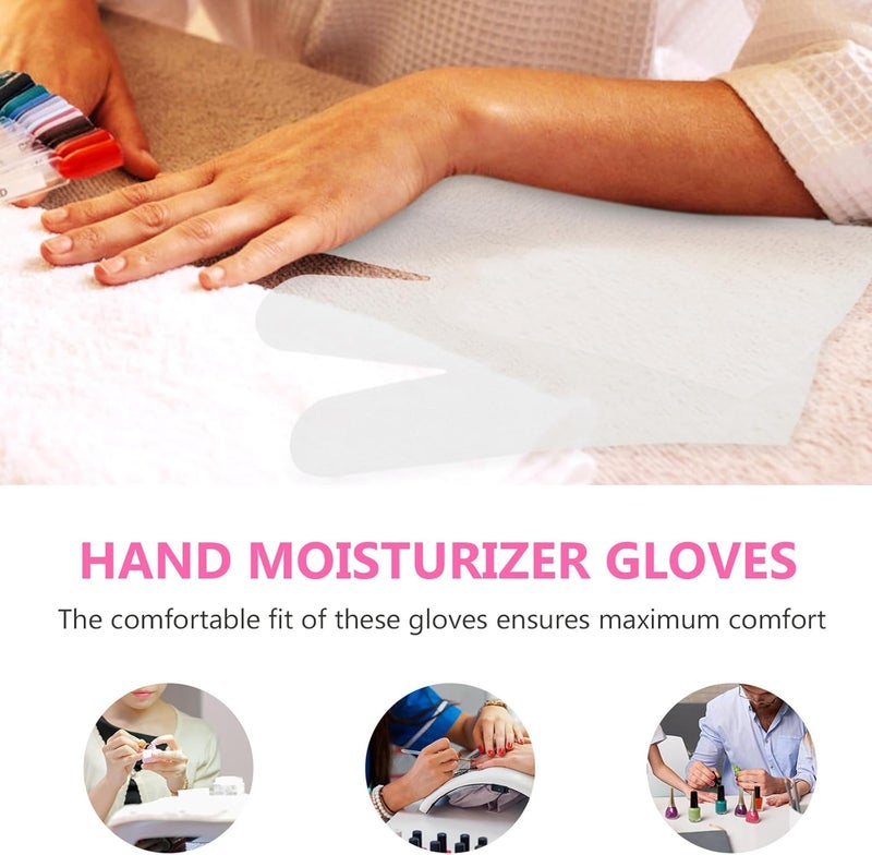 Artibetter Moisturizing Gloves for Dry Hand 50 Pairs Non-Woven Fabric Elastic Gloves for Women Hand Care and Cracked Skin Repair - Image 3
