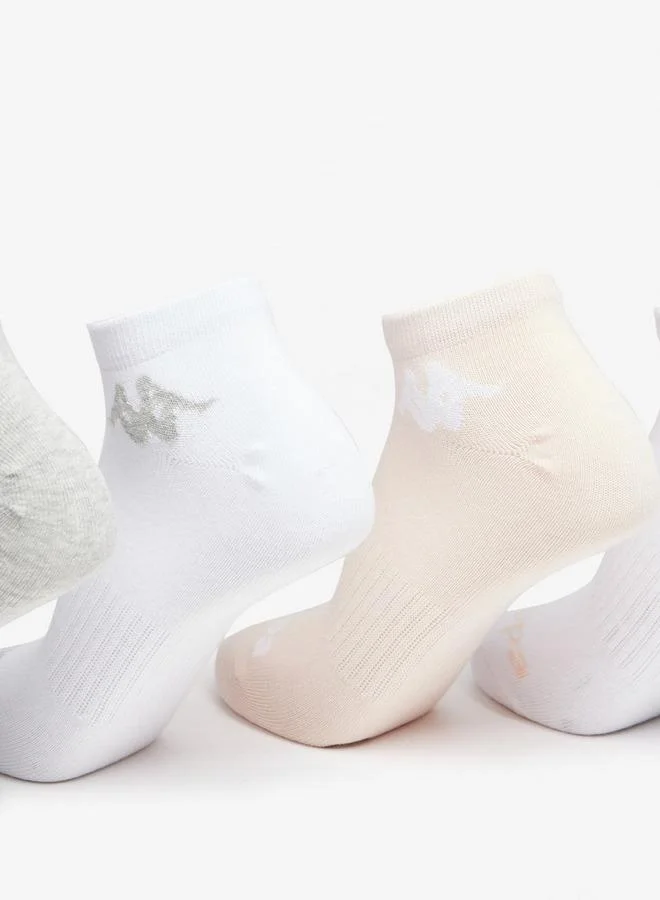 Kappa Logo Detail Ankle Length Sports Socks - Set of 5