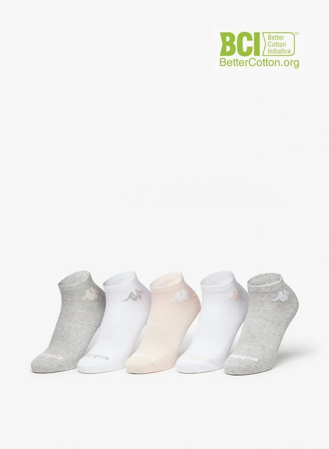 Kappa Logo Detail Ankle Length Sports Socks - Set of 5