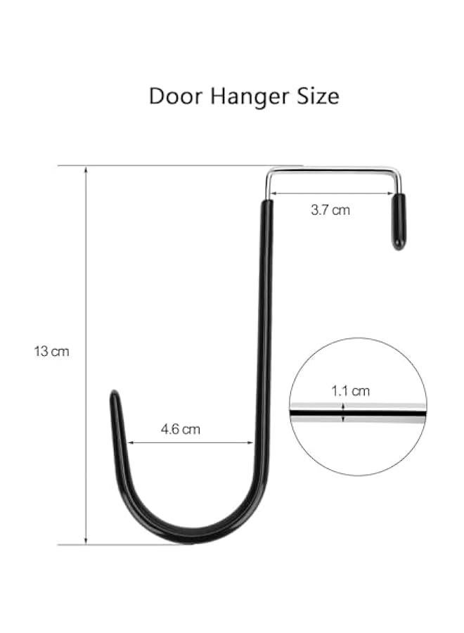 HOOKOR 6 Pack Over The Door Hooks, Hangers Hooks with Rubber Prevent Scratches, Heavy Duty Organizer for Living Room, Bathroom, Bedroom, Kitchen Hanging Clothes, Towels, Hats, Coats - Image 3
