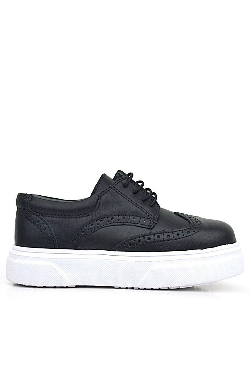 Rakerplus Classic Oxford shoes for children from Raker Plus, made of genuine leather, with a black and white sole. - Image 4