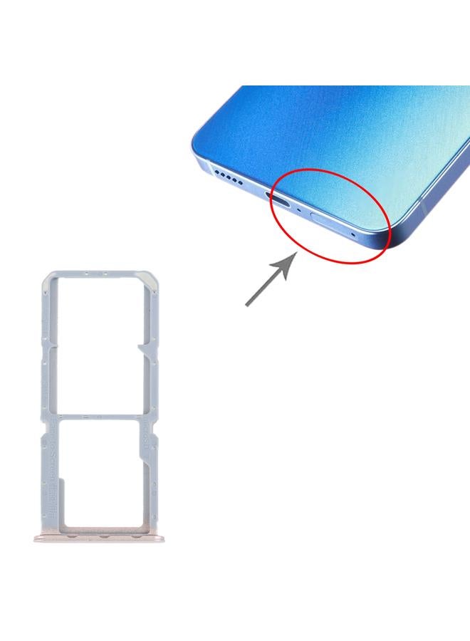 erorex For OPPO Reno7 Z 5G / Reno7 Lite / Reno8 Lite / F21 Pro 5G SIM Card Tray + SIM Card Tray + Micro SD Card Tray (Gold) - Image 4