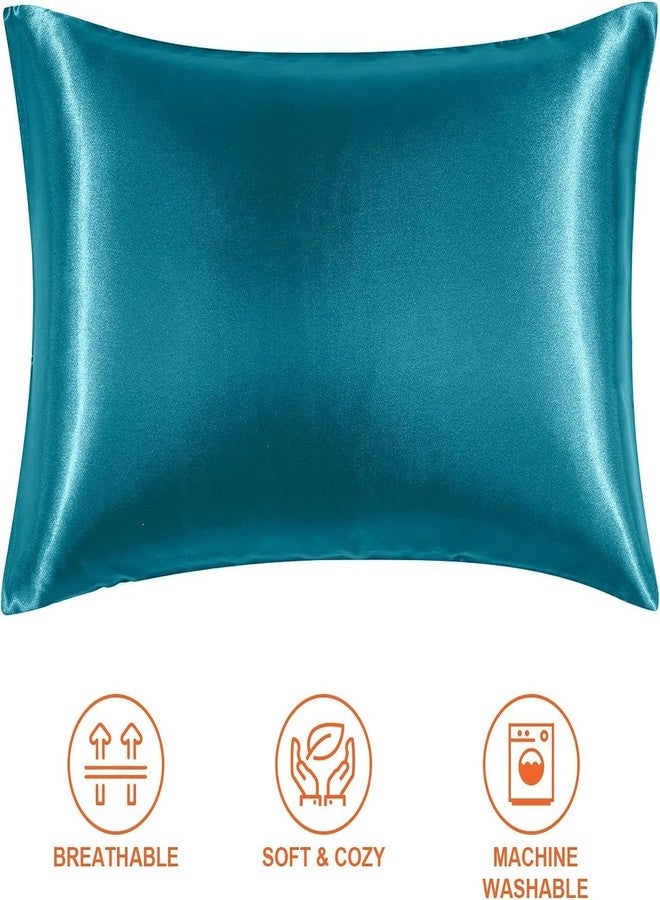 Craftelio Satin Pillowcase Set of 2 – Frizz-Free Hair & Skin Protection with 3 Free Random Color Scrunchies – Silky Smooth, Zipperless Design for Daily Use (Violet) - Image 3