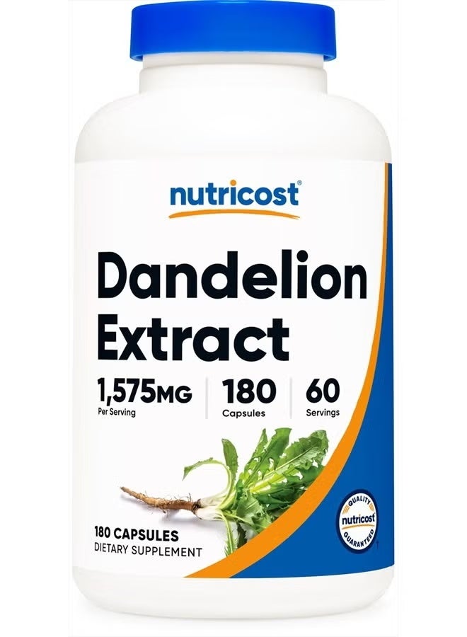 Nutricost, Dandelion Extract, 180 Capsules (525 mg per Capsule) - Image 3
