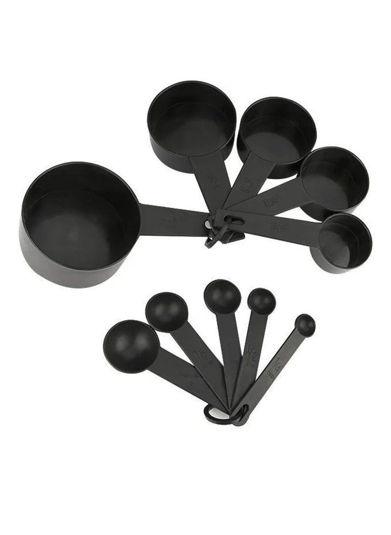Generic - 10-Piece Plastic Measuring Cups Black - Image 1