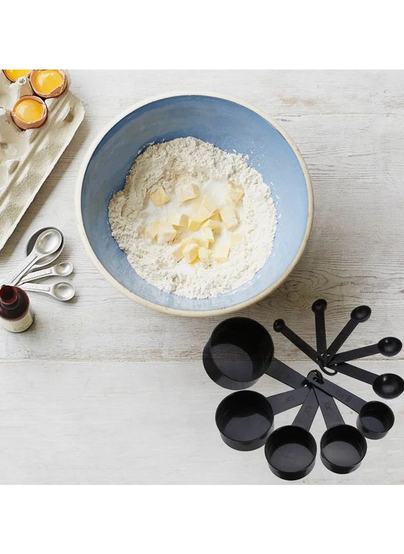 Generic - 10-Piece Plastic Measuring Cups Black - Image 1