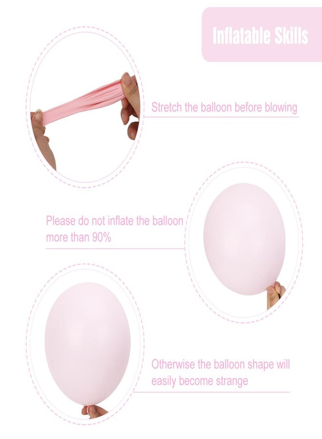 RUBFAC Pale Pink Balloons 129pcs Different Sizes Pack of 18 12 10 5 Inch, Latex Light Baby Pastel Pink Balloon Garland Arch Kit for Baby Shower Engagement Bachelorette Wedding Birthday Party - Image 3