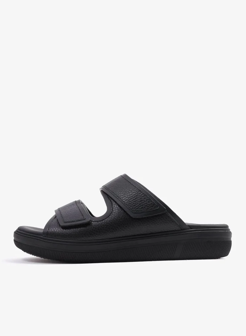 اومو كافالير UOMO CAVALIER MENS'S DESIGNER SANDALS WITH STRAP BLACK