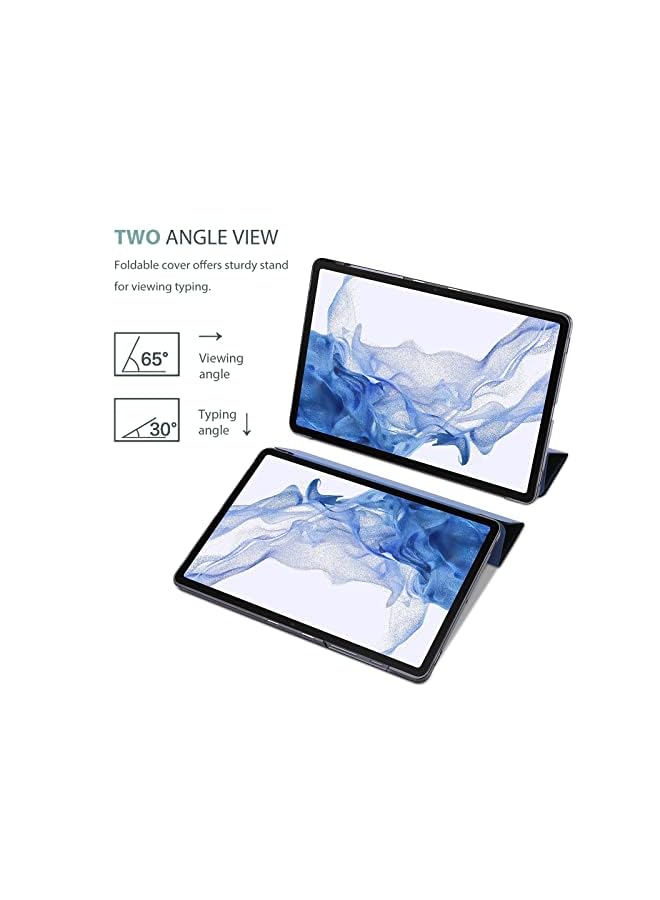 Procases Galaxy Tab S8 Plus 2022/S7 Plus 2020 12.4” Case, Slim Light Smart Cover With S Pen Cutout, Trifold Stand Hard Shell For Galaxy Tab S8+ 2022/S7+ 2020 12.4 Inch -Navy - Image 5