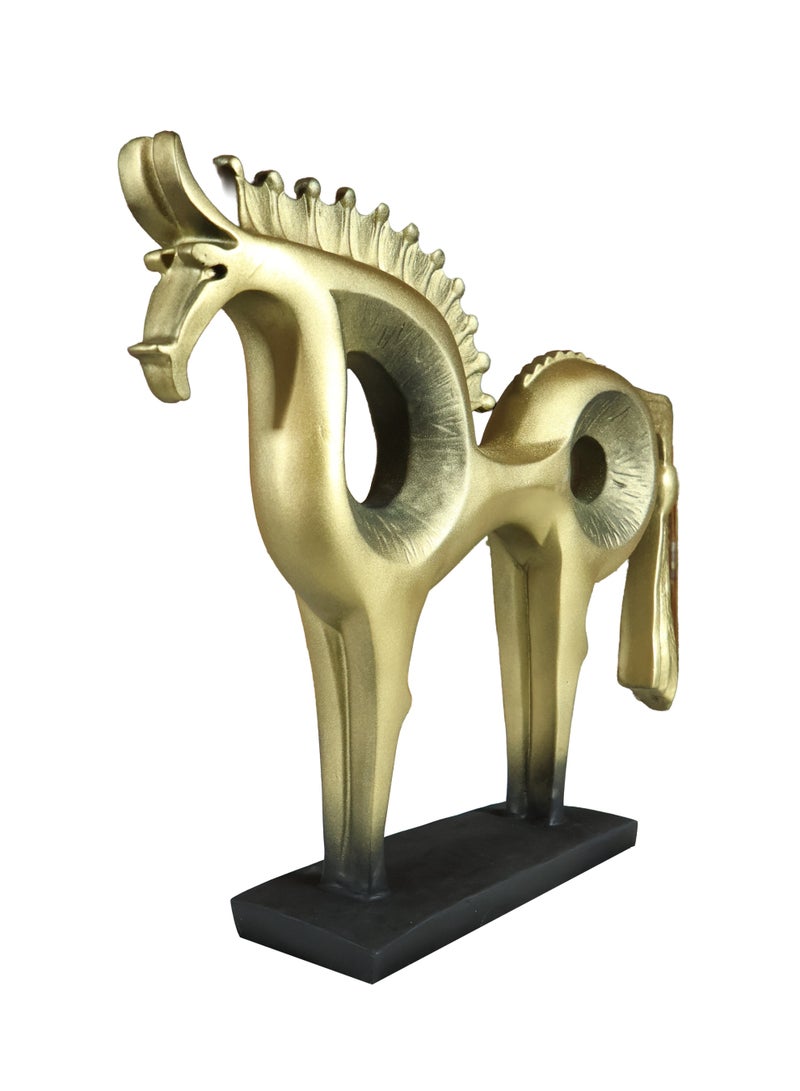 Imperial Abstract Horse Sculpture Set, Gold, Modern Style, Decorative Figurine for Home, Office and Showroom - Image 5