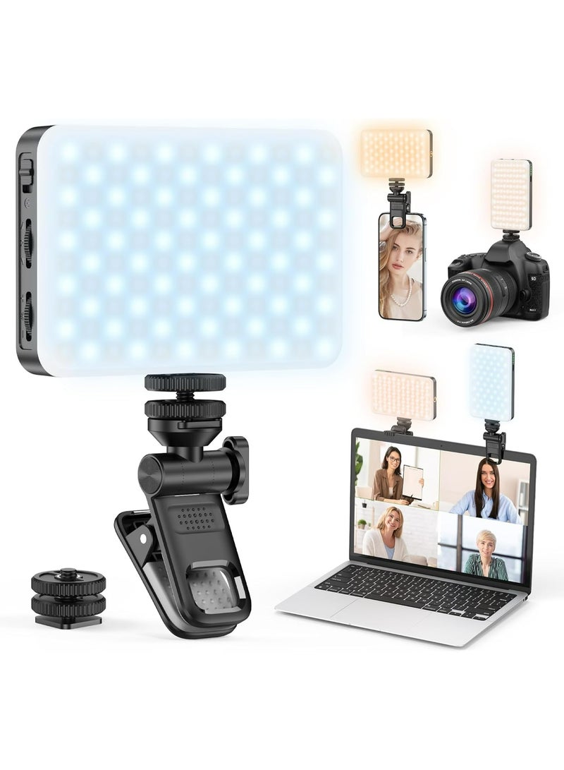 Photography Fill Light 120 LED 3000mAh , Selfie Light USB Rechargeable for Photo & Video with Front Back Clip for Phones Laptops Makeup TikTok Stream - Image 1