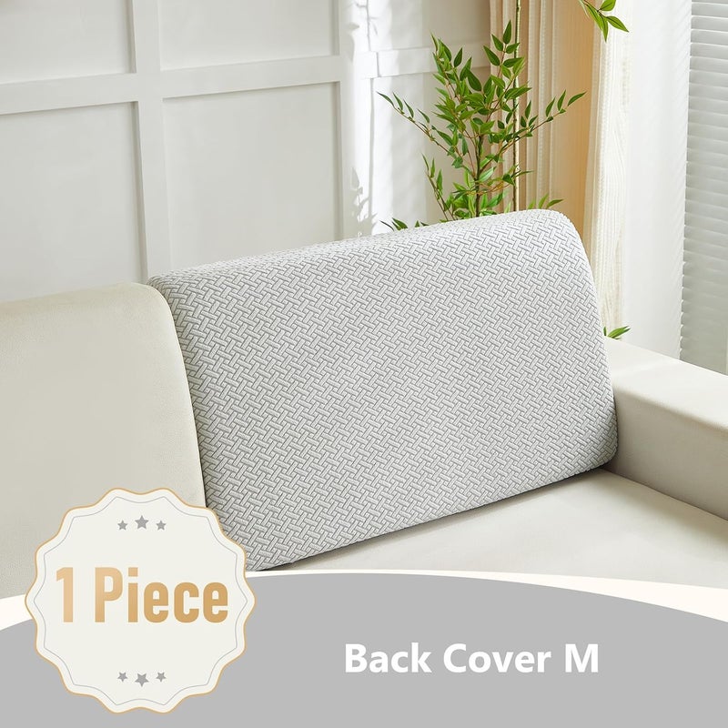 Yoovat Magic Sofa Covers Magic Sofa Couch Covers 2024 New Wear-Resistant Universal Sofa Cover Stretch for Sectional Slipcovers (Texture-Light Gray,Back Cover M) - Image 2