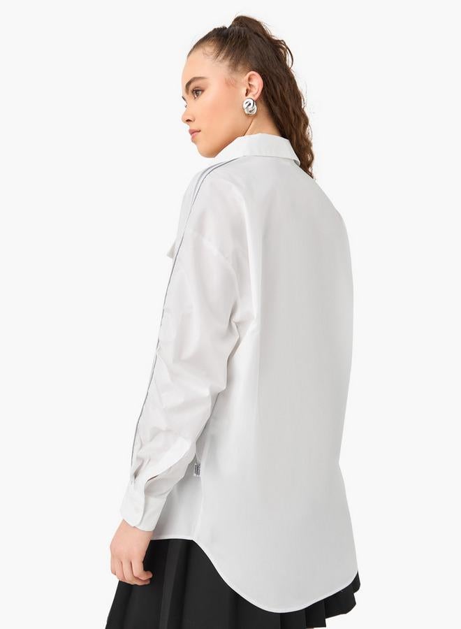 اس بي كاركترز قميص بتطريز باغز باني مع جيب أمامي - Image 3