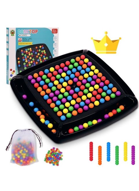 120PCS Strategy Chessboard Game - Dual Duel Edition | Rainbow Ball Strategy Board Game for Kids & Adults | Fun Tabletop Game with 120 Pieces for Challenging Matches