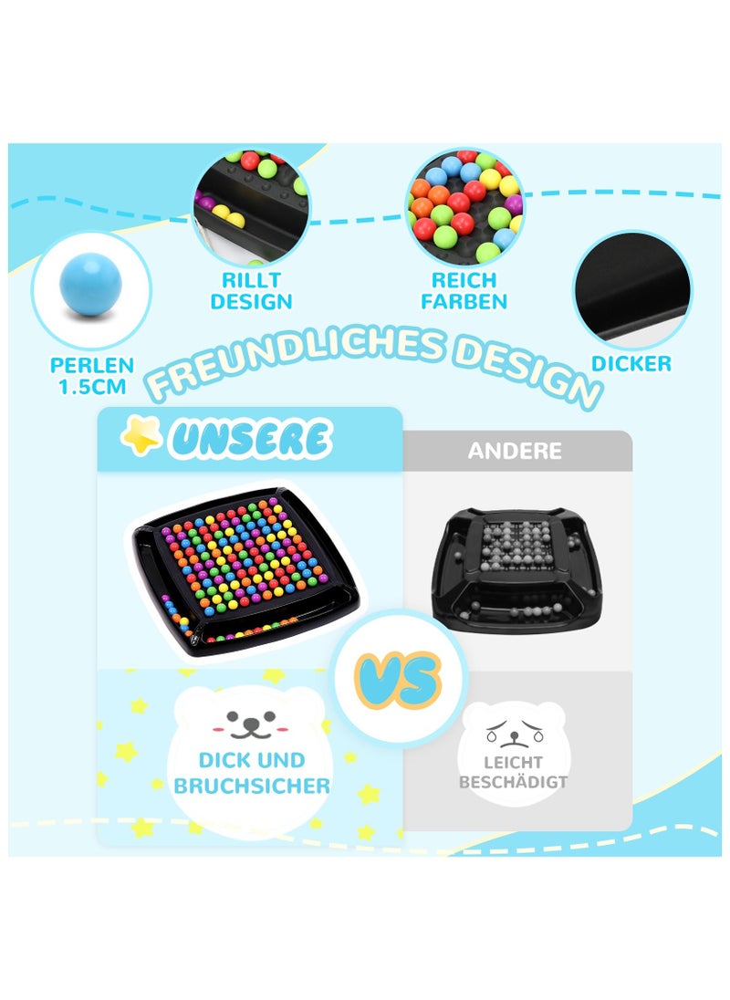 120PCS Strategy Chessboard Game - Dual Duel Edition | Rainbow Ball Strategy Board Game for Kids & Adults | Fun Tabletop Game with 120 Pieces for Challenging Matches