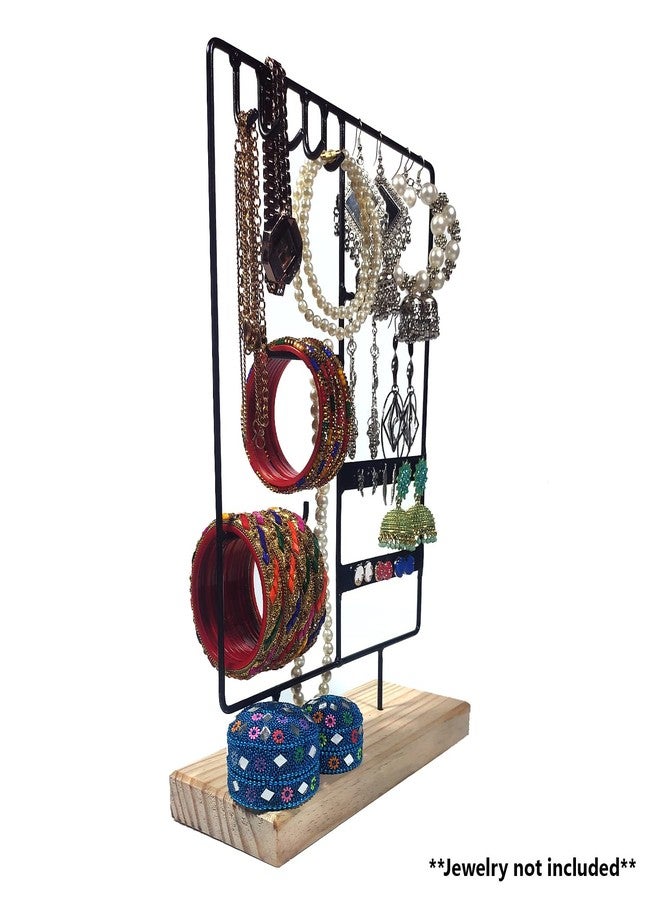 BnoSpace 12 Hole Jewelry Organizer Display Stands Earring Organizer Stand Suitable To Organize Necklace & Bracelets & Earring Holder Jewelry Holder Black - Image 3