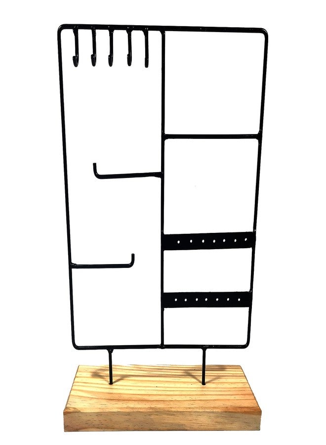 BnoSpace 12 Hole Jewelry Organizer Display Stands Earring Organizer Stand Suitable To Organize Necklace & Bracelets & Earring Holder Jewelry Holder Black - Image 1