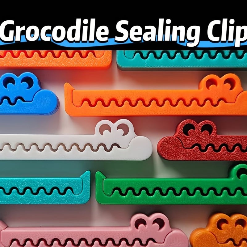 Orange Crocodile Sealing Clip Food Bag Sealer - Image 1
