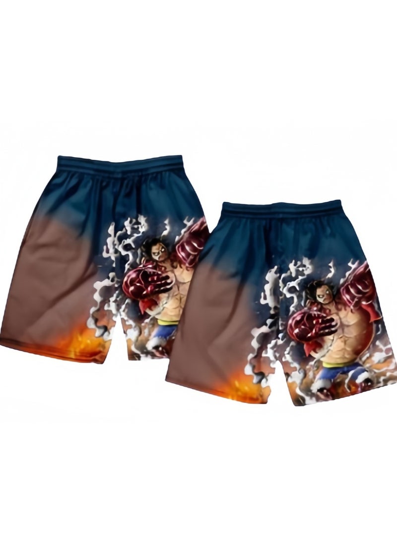 KUYING Summer One Piece Loose Home Five Guarter Shorts  - Image 1