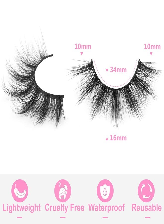 Kiromiro Lashes Wispy Faux Mink Lashes False Eyelashes Natural Look 16mm Eye Lashes 6D Volume Fake Lashes pack by Kiromiro 14 Pairs - Image 3