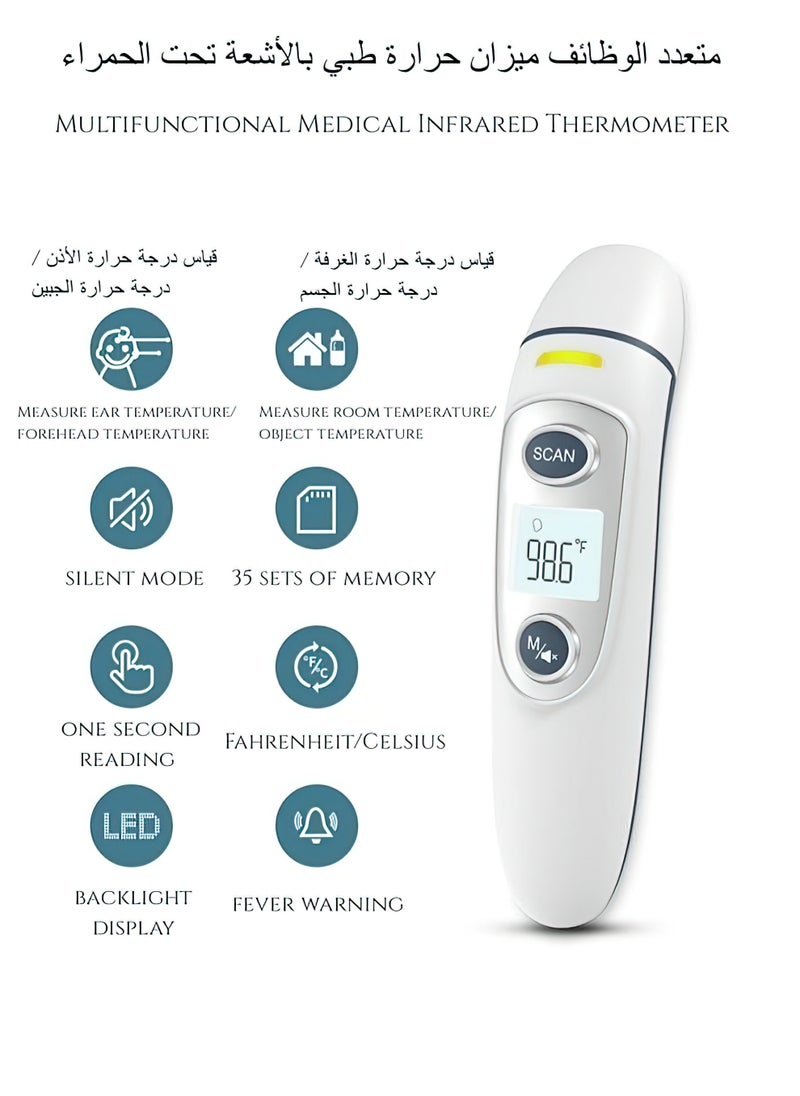 SCAN - Household Medical Grade Electronic Infrared Thermometer Baby Forehead/Ear Thermometer - Image 1