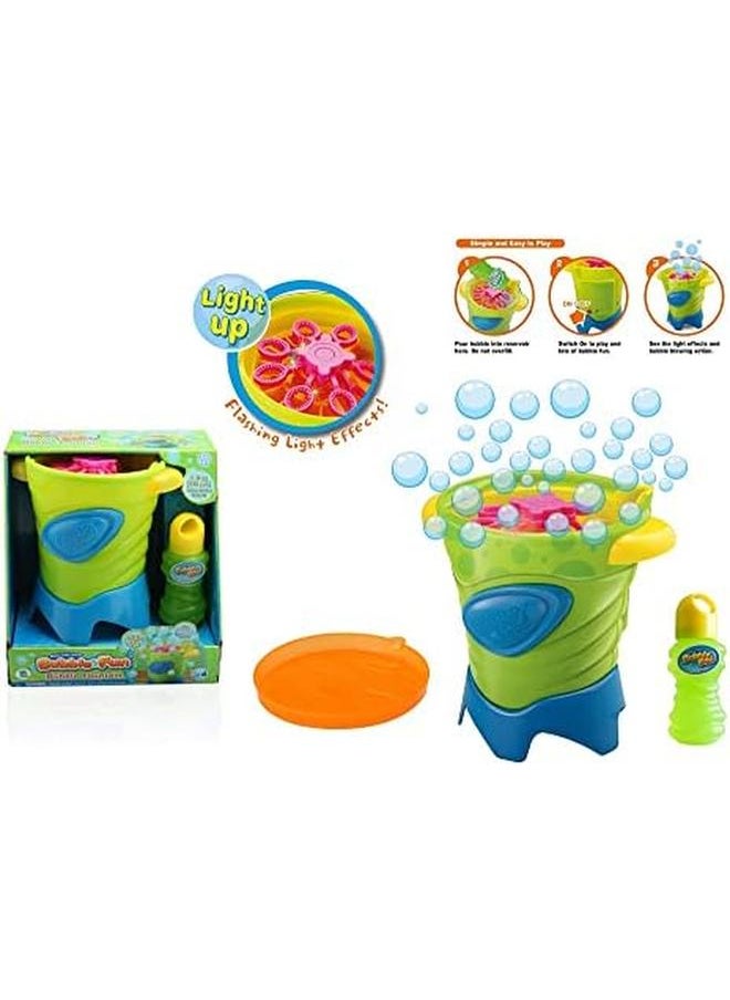 Power Joy - Bubble Fun Bubble Fountain Lights Up With 4Oz Bubble Solution Battery Operated - Image 1