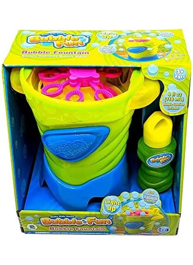 Power Joy - Bubble Fun Bubble Fountain Lights Up With 4Oz Bubble Solution Battery Operated - Image 1