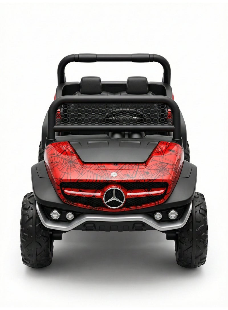 مرسيدس بنز Mercedes Unimog 2 Seater Kids Ride-On Car 12V - RED - Image 2