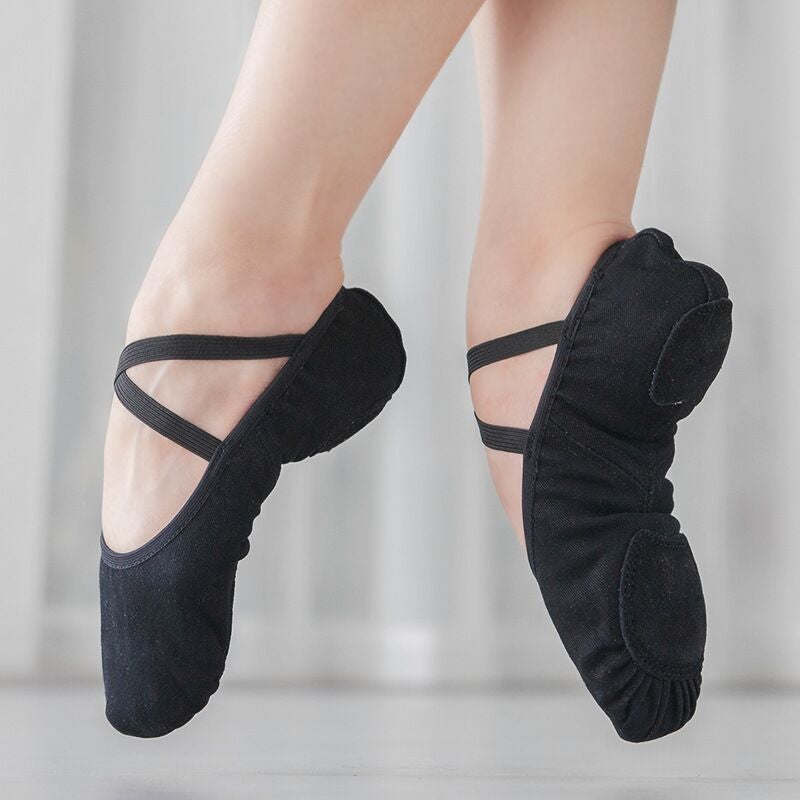 Generic Belly Dance Shoes Practice Shoes Professional Yoga Dance Shoes Soft Sole Adult Lace-free Cat Paw Shoes Womens Classical Black 