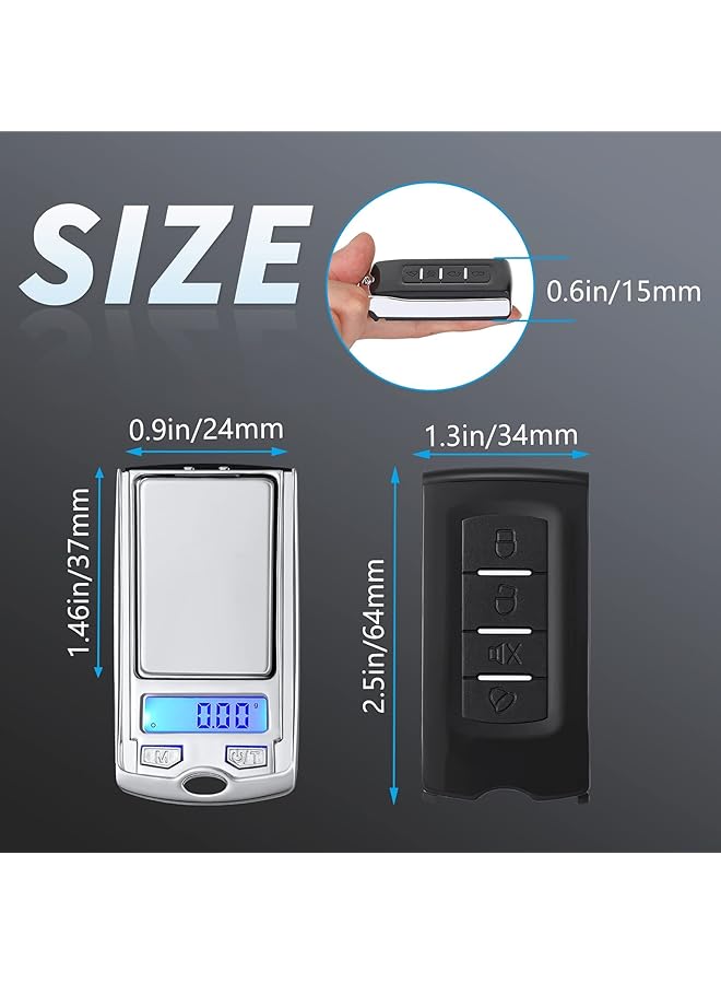 إيروريكس ميزان جرام محمول صغير رقمي للمجوهرات الذهبية، ميزان إلكتروني دقيق احترافي 200 جرام 0.01 جرام ميزان جيب صغير دقيق مع بطارية للمجوهرات والأعشاب والطعام، قطعة واحدة - Image 5