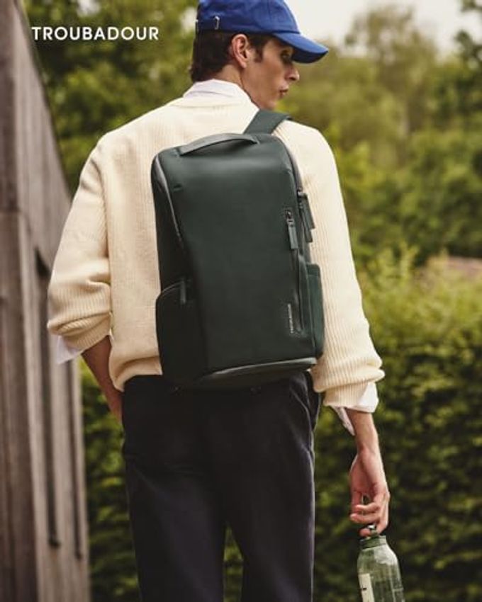 Troubadour Pioneer Backpack 3.0 Premium Everyday Bag With Padded Laptop Section, Ventilated Shoe Compartment & Sustainable Waterproof Material All-Day Lightweight Comfort Design Obsidian Green - Image 2