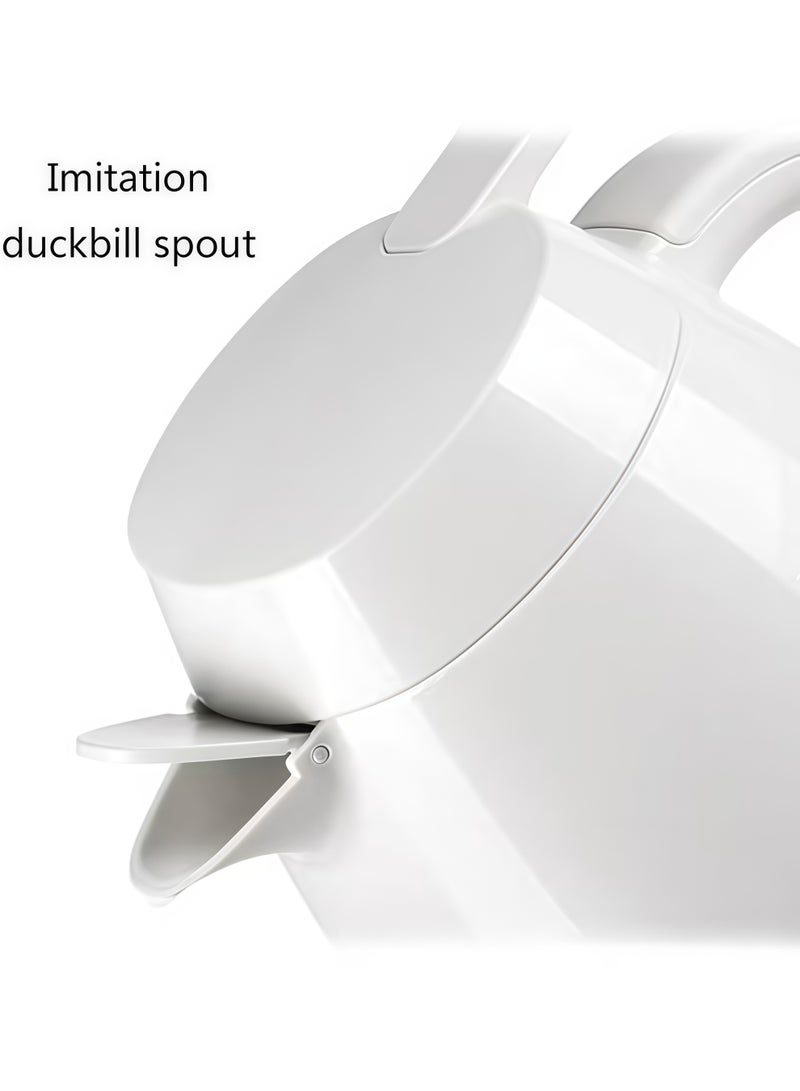 1000ml Thermos Bottle,Large Capacity Vacuum Flask with Glass Liner, Thickened Insulation, Press the water outlet thermos to warm up the kettle,Food-Grade Material, Push Button Pouring, Dust-Proof Spout,Seven layer temperature locked insulation kettle,Thickened dustproof spout Very suitable for families, offices, travelers, and elderly people to make tea and coffee(white) - Image 5