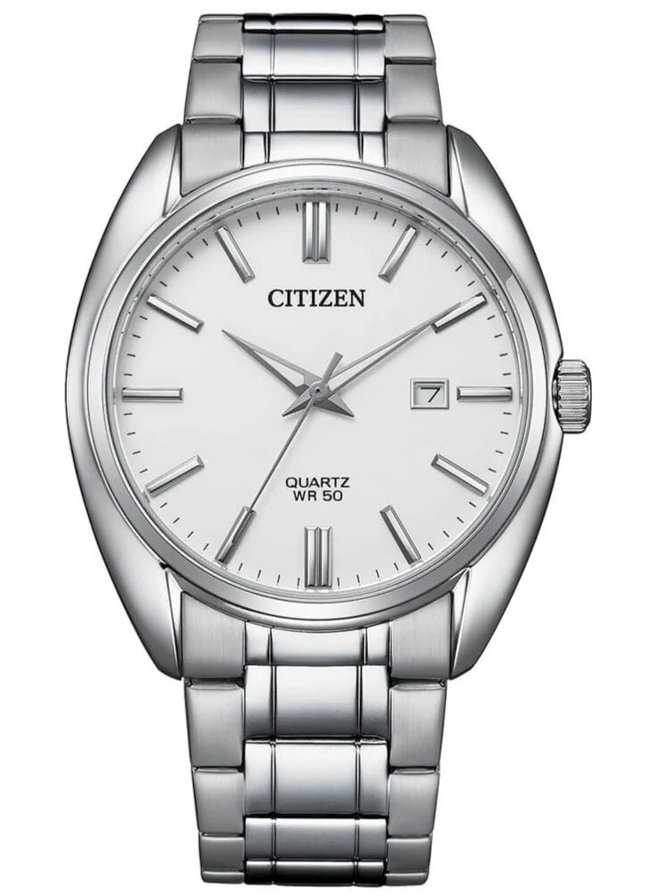 CITIZEN - Citizen analog white dial men's watch-bi5100-58a, white - Image 1