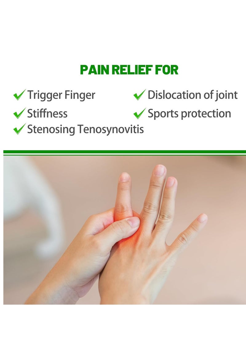 KASTWAVE - Finger splints, Support Brace for Middle, Ring, Index, Thumb and Pinky Straightening Curved, Bent, Locked Stenosing Tenosynovitis Hands Tendon Lock Release Stabilizer Knuckle Wrap - Image 1