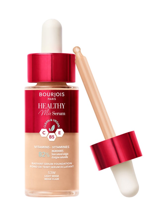 BOURJOIS PARIS Healthy Mix Serum Foundation - 53W - Light Beige  - Image 1