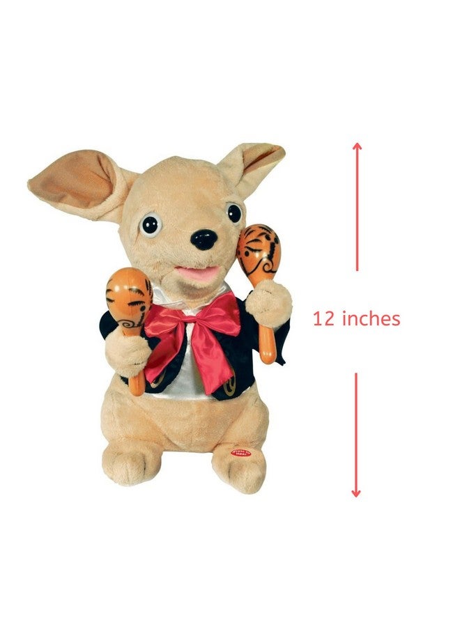 كادل بارن لعبة تشيواوا المغنية المتحركة المحشوة Chuey Bamba مقاس 12 بوصة، تهز الماراكاس على أنغام La Bamba - Image 3