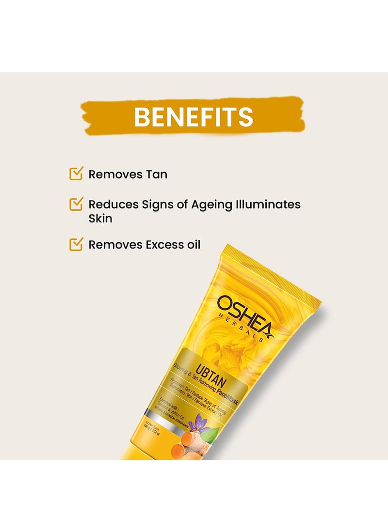 Oshea Herbals Ubtan Face Mask For Glowing Skin & Tan Removal 100ml - Image 2